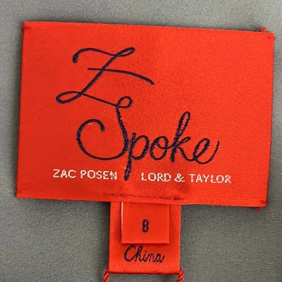 Zac Posen Z Spoke Lord & Taylor Draped Sleeveless Dress in Grey - NEW - Size 8 - Picture 5 of 9